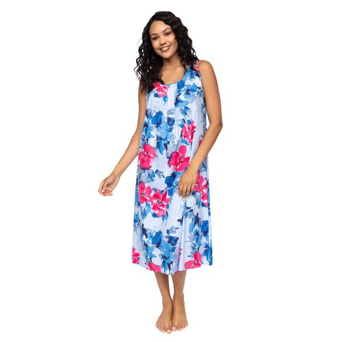 Cyberjammies Blue Floral Print Bus Long Nightdress